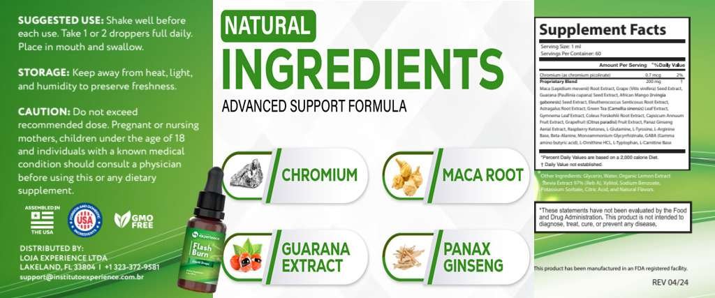 Flash Burn Ingredients